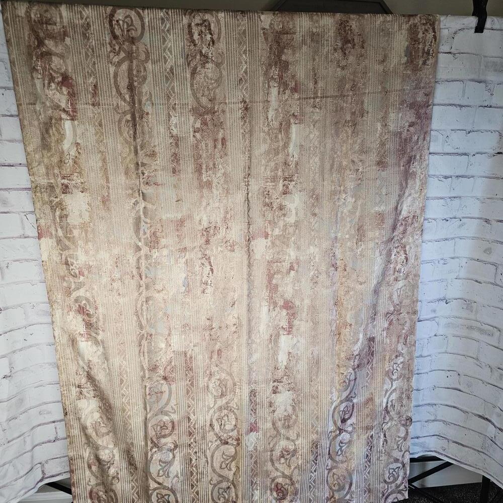 Tan/Brown/Mauve Rod Pocket Curtains